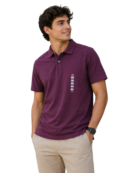 CAMISA POLO LEVIS concha de vino S