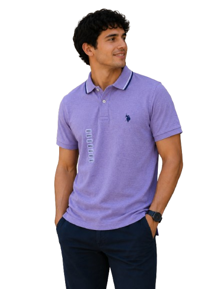 Camisa polo de piqué U.S. Polo Assn MORADO S